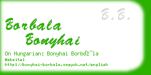 borbala bonyhai business card